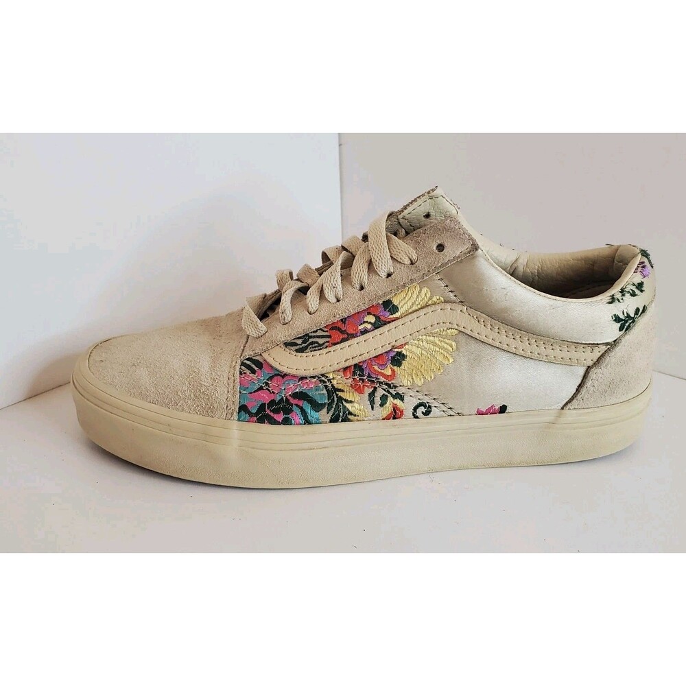 Vans Old Skool Asian Floral Satin Suede Leather Sneaker Unisex Sz M 6.5/W 8